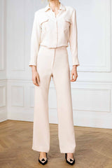 Straight Leg Pant in 3ply Georgette