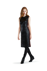 Leather Front Insert Dress