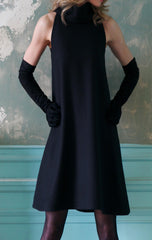 Swing Dress with Turtleneck Collar