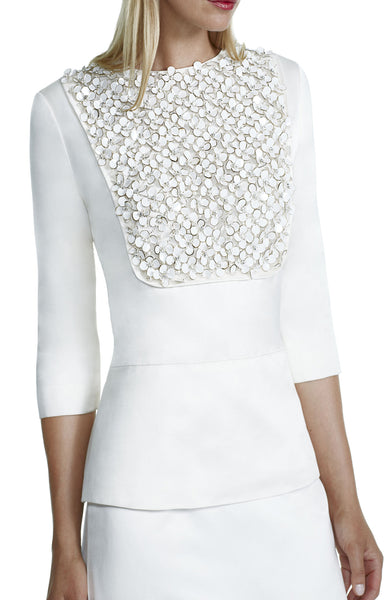 Three Dimensional Flower Detail Top