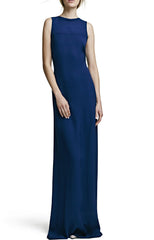 Column Gown with Yoke Detail