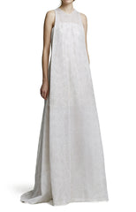 A Line Gown with Sheer Underlay