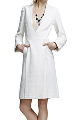 Coat Dress with Piping Detail