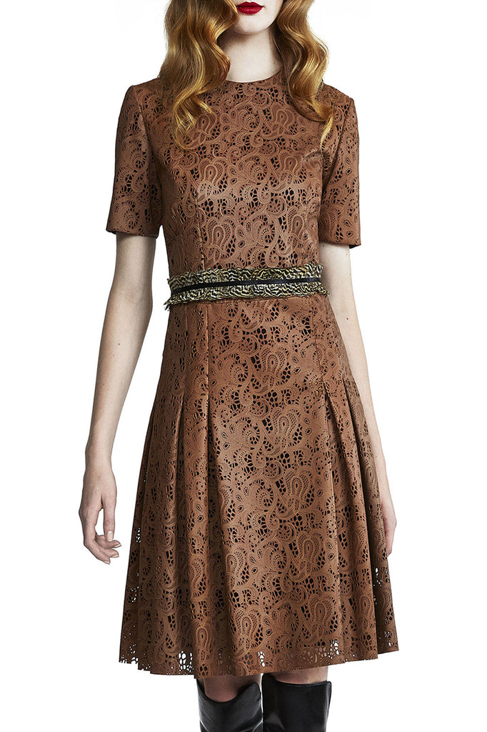 Laser Cut Leather Dress Isoude Laser Cut Leather Dress Isoude