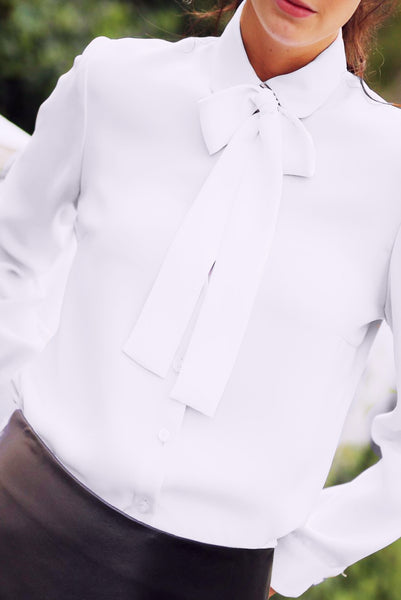 French Tie Blouse